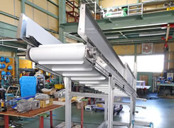 傾斜サン付きコンベアー